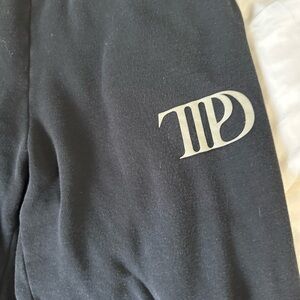 Taylor Swift TTPD Down Bad Crying at the Gym Black Sweatpants - Large